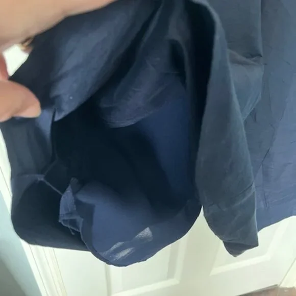 Lauren Ralph Lauren navy silk semi-formal dress with pockets - 12 - Picture 6 of 6